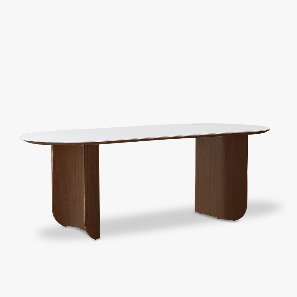 르비드 Eclore Ceramic table - Walnut / Oval