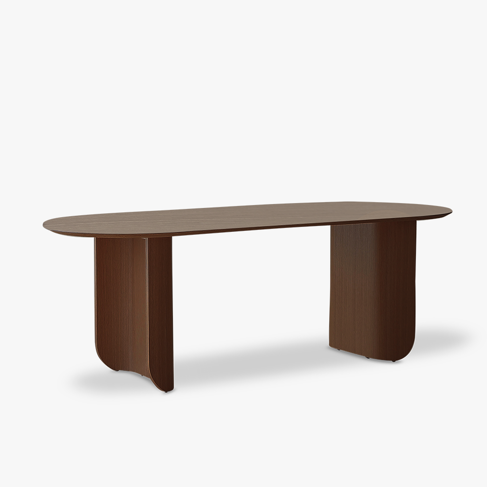 르비드 Eclore Wood Table - Walnut / Oval