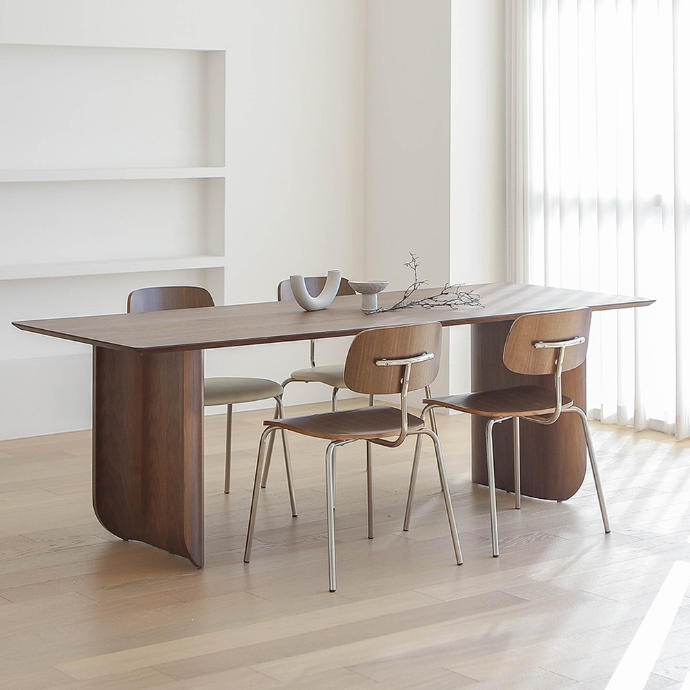 르비드 Eclore Wood Table - Walnut / Rectangle