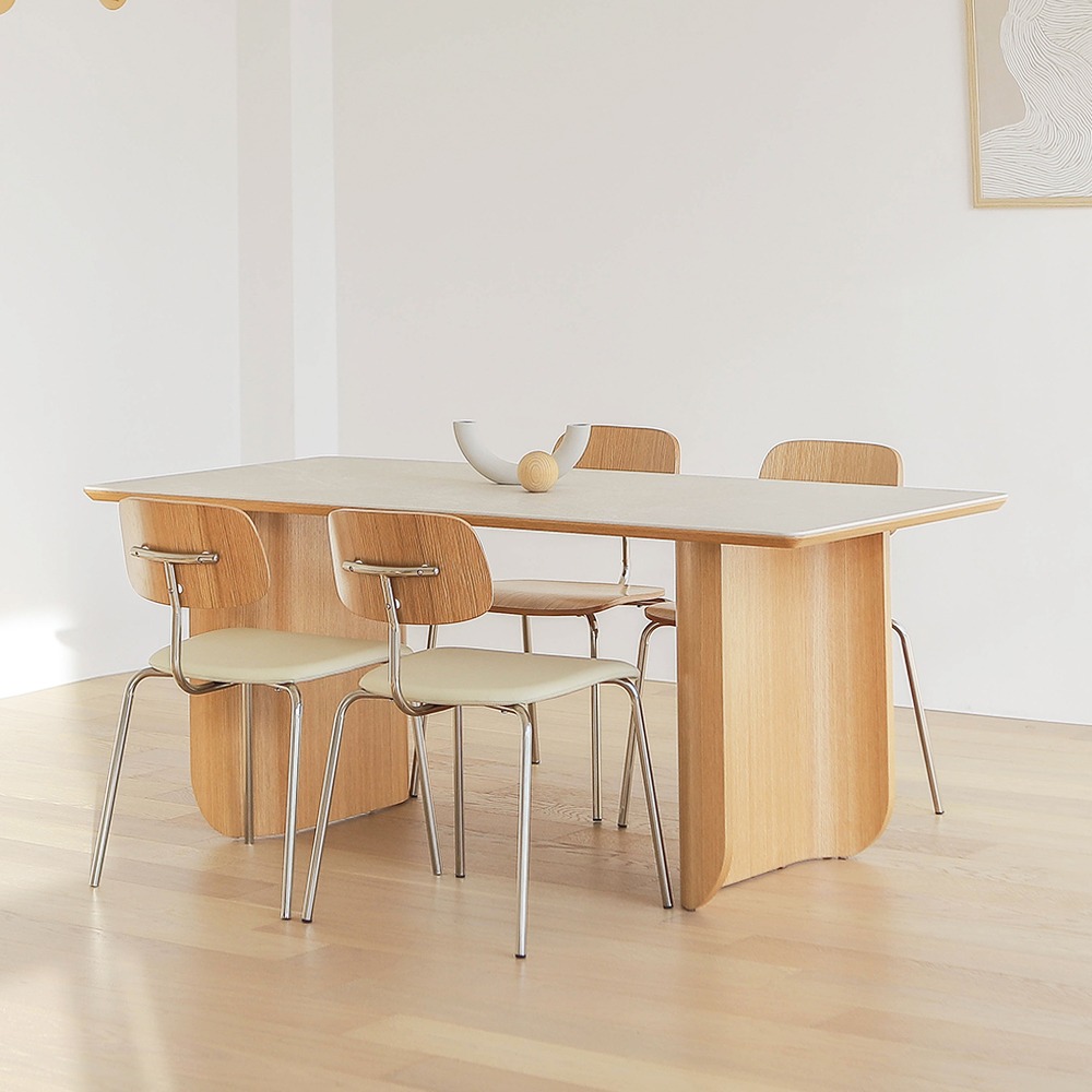 르비드 Eclore Ceramic Table - White Oak / Rectangle